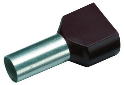 Obrázek produktu pro Cimco dvojitá koncovka 2 x 1,5 mm² x 8 mm, černá, balení po 100 ks.