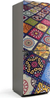 Zdjęcie produktu dla Dekoracyjny wzór mozaiki - Magnetyczna osłona lodówki - Folia dekoracyjna magnetyczna do kuchni - Magnetyczna dekoracja lodówki - Samoprzylepna tablica magnetyczna - Folia magnetyczna na drzwi lodówki - 60x190 cm
