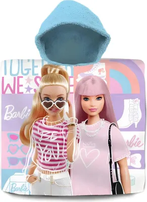 Produktbild von Barbie and Friends Kinder Poncho Badeponcho 100% Baumwolle