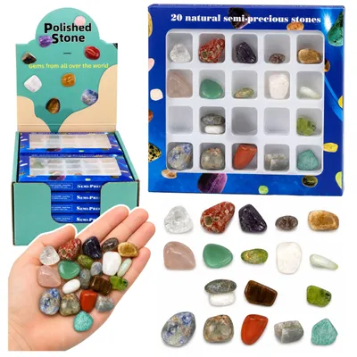 Immagine prodotto di Set Di Pietre Semipreziose Da Collezione Minerali Educativi 20 Pz., productTiles.product.images.aiGenerated