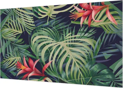 Produktbild von Selbstklebende Fototapete - Wandbilder für Wohnzimmer - 416x254 - Dekorative Wandfolie - Modernes Design für Wanddekoration - Tapeten für Innenräume - Exotische Pflanzen