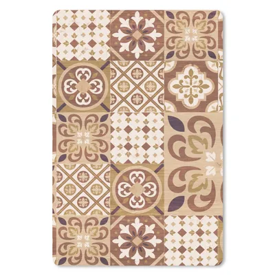Produktbild von MuchoWow® Mauspad Mousepad Blumen - Figuren - Vintage - Braun - Design 18x27 cm - Mousepads - Maus Mat - Pad - Mausunterlage
