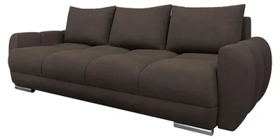Produktbild von MIRJAN24 Sofa Logo 3, Schlafsofa mit Bettkasten und Schlaffunktion, Ausziehmechanismus DL, Wellenfeder 3-Sitzer (Farbe: Lumo 40)