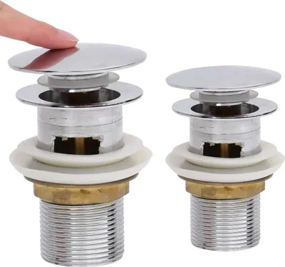 Produktbild von vidaXL Ablaufgarnitur mit Überlauf Chrom 6,4x6,4x9,1 cm