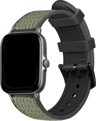 Produktbild von Strap-it Amazfit GTS 3 Nylon-Hybridarmband (Grün)