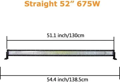 Produktbild von LED-Lichtleiste, Kombinationsstrahl, wasserdichtes Design, 52 Zoll 675w