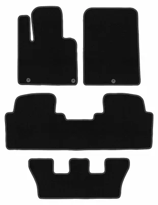 Productafbeelding van Velours automatten voor Kia Sorento III vanaf 2015 – 4-delig, zwart, op maat – Wielganizator BASIC