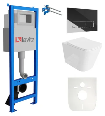 Produktbild von LAVITA WC-Set MAIO LAV 101 LAV 200.3.2 spülrandlos Chrom