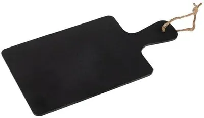 Produktbild von 2 schwarze Wand-Kreidetafeln aus Naturschiefer zum Aufhängen, 15 x 28cm