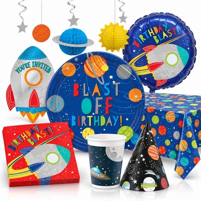 Produktbild von Weltraum Kindergeburtstag Partyset Party Deko Geburtstag Dekoration Jungs