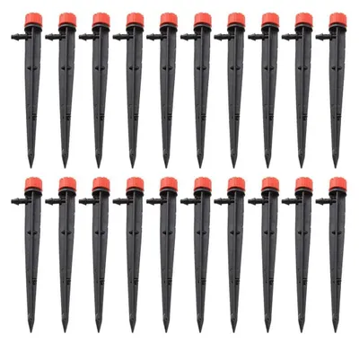 20 Tropfbewässerungs-Tropfer, einstellbar, 8 Wasserauslässe, schwarz