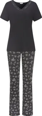 Produktbild von Vivance Dreams Pyjama 2 -teilig schwarz/creme-geblümt Größe 32/34