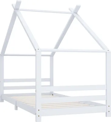 Immagine prodotto di vidaXL Struttura letto per bambini in pino massiccio bianco 90x200 cm