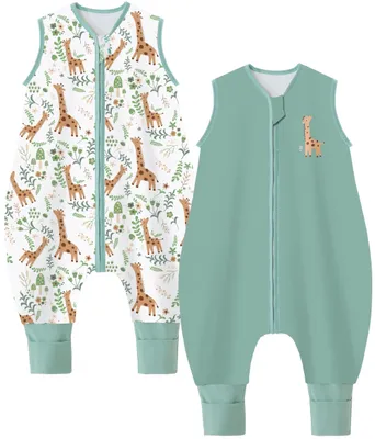 Immagine prodotto di Sacco nanna per neonati con piedini, 2.5 TOG, in cotone, unisex, adatto a tutte le stagioni