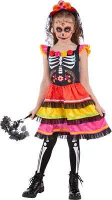 Produktbild von Smiffys - "Fiesta" Kostüm für Kinder, Tag der Toten SM3431 (128-134) (Bunt)