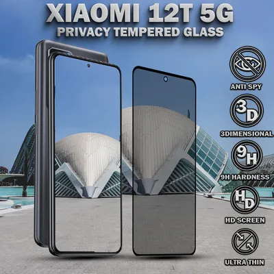 Produktbild von Sichtschutz Schutzfolie für Xiaomi 12T 5G - gehärtetes Glas 9H - Super Qualität 3D