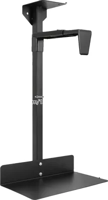 Image de Support pour ordinateur, hauteur et largeur réglables, montage sous table, noir