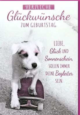 Produktbild von Geburtstag - Glückwunschkarte im Format 11,5 x 17 cm mit Umschlag