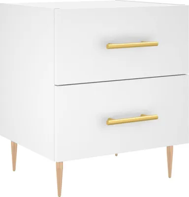 Obrázek produktu pro vidaXL Noční stolek bílý 40x35x47,5 cm odvozený výrobek ze dřeva
