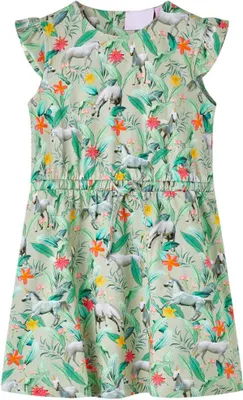 Image de Robe enfants à manches kaki clair 116