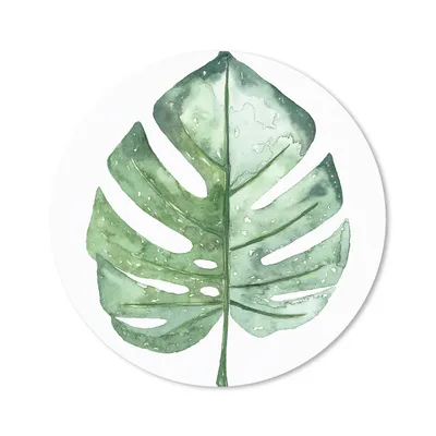 Produktbild von MuchoWow® Mauspad Mousepad Aquarell - Monstera - Blatt 50x50 cm - Mousepads - Maus Mat - Pad - Mausunterlage - Vinyl