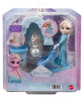 Produktbild von Disney Frozen Disney „Die Eiskönigin“ Puppe der jungen Elsa, Knete, Olaf-Form und Zubehör Winter-Spielplatz, inspiriert vom Film, Modepuppe, Weiblich, 3 Jahr(e), Junge/Mädchen, 102,7 mm, Mehrfarbig