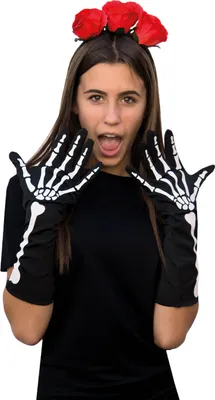 Produktbild von Oblique Unique Rosen Haarreifen Haarreif Tag der Toten La Catrina Halloween Karneval Fasching