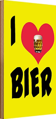 Produktbild von Holzschild Spruch 20x30cm I love Bier
