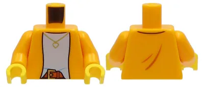 Image de Veste orange très claire pour torse LEGO, référence 973pb4113c01 – neuve