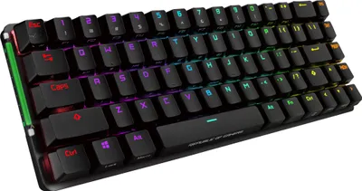 Zdjęcie produktu dla ASUS ROG Falchion, Przewodowy i Bezprzewodowy, RF Bezprzewodowy + USB, Mechaniczna, AZERTY, RGB LED, Czarny