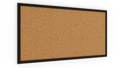 Immagine prodotto di Bacheca in sughero 80x40 cm cornice in legno NERA