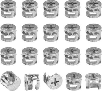 Immagine prodotto di Elementi di fissaggio metallici - 20 pezzi - 15 x 12 mm