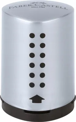 Produktbild von Faber-Castell 183700, Manueller Bleistiftspitzer, Schwarz, Silber, Beidhändig, 1 Stück(e)