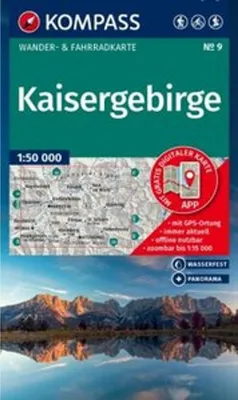 Produktbild von KOMPASS Wanderkarte 9 Kaisergebirge 1:50.000