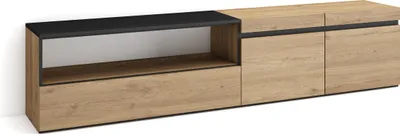 Immagine prodotto di COZY Mobile TV Soggiorno, 200x35x45cm, Per TV fino a 80, Mobile Soggiorno, Rovere e Nero