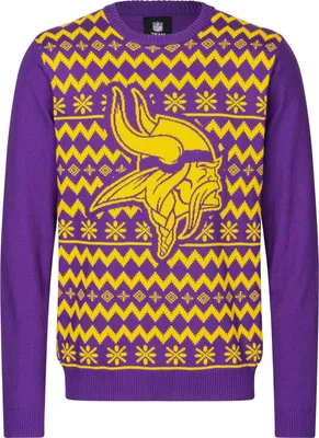 Produktbild von NFL Minnesota Vikings Ugly Sweater Big Logo 2-Color Christmas Pullover Weihnachten S