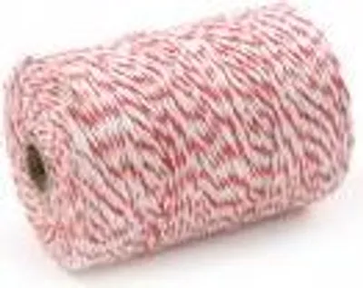 Image de Ficelle à découper rouge et blanche 10 Dkg - Sz-Nl Wed10L