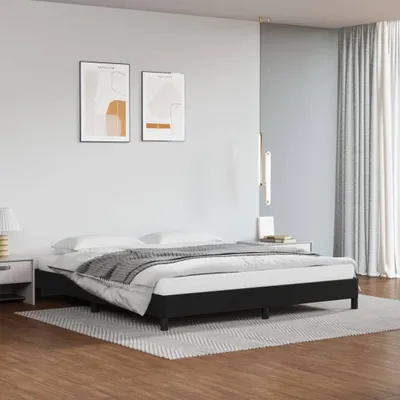 Produktbild von The Living Store Bettgestell Schwarz 160x200 cm Kunstleder