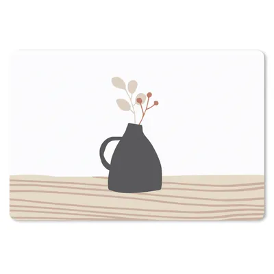 Produktbild von MuchoWow® Mauspad Mousepad Sommer - Blume - Schwarz 27x18 cm - Mousepads - Maus Mat - Pad - Mausunterlage - Büroartikel - Desk Matten