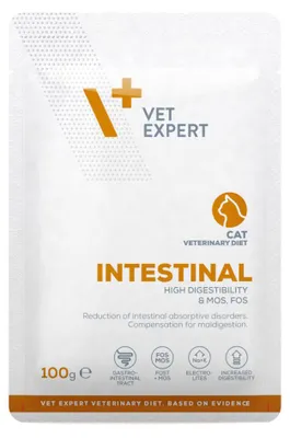 Zdjęcie produktu dla Vet Expert Intestinal Mokra Karma Weterynaryjna Dla Kota Z Kurczakiem I Wołowiną 100g Trawienie