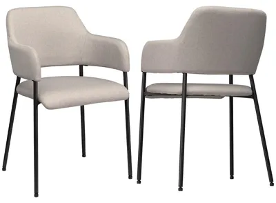 Produktbild von Esszimmerstühle - Stuhl - Schalenstuhl - Küchenstuhl - Sitzgruppenstuhl - Bezug aus Leinenoptik - Stahlrahmen