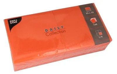 Produktbild von Servietten "DAILY Collection" 1/4-Falz 32 cm x 32 cm nektarine
