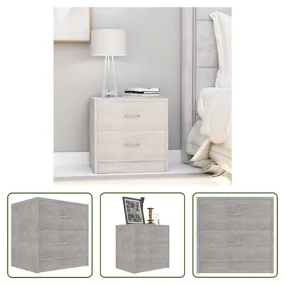 Produktbild von The Living Store Nachttisch Betongrau 40x30x40 cm Holzwerkstoff