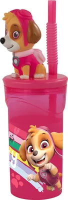 Produktbild von Paw Patrol - Trinkbecher Skye mit Trinkhalm - rosa