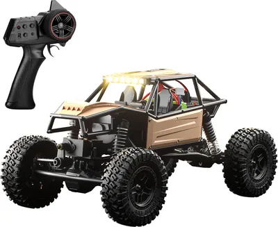 Obrázek produktu pro Dálkově ovládané auto, 2,4 GHz, terénní pásové vozidlo 4WD v měřítku 1:18, dobíjecí elektrická hračka s LED světlomety, dárek pro děti, chlapce, dívky i dospělé