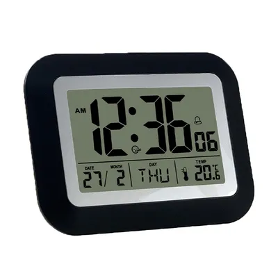 Produktbild von Reisewecker Digital, Kompakter LCD-Wecker mit Temperaturanzeige, Uhrzeit & Snooze-Funktion, Batteriebetrieben, Perfekt für Reisen & Zuhause