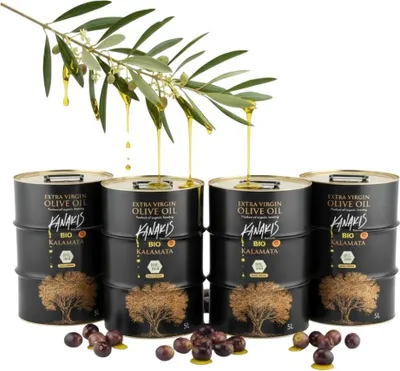 Produktbild von Kanakis | Olivenöle 4x5 L - Kaltgepresst - Aus Griechenland - Natives Olivenöl Extra - EVB - Hoher Polyphenolgehalt - ohne Bitterkeit
