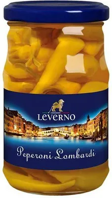 Produktbild von Leverno Peperoni Lombardi mild 140 G Glas  Vegan Glutenfrei  Mild eingelegt