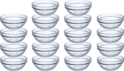 Produktbild von 18x Schüsseln aus Glas Ø 9 cm Glasschälchen Dipschale Dessertschale Tapasschale