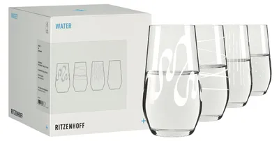 Immagine prodotto di Set di 4 bicchieri per acqua Ritzenhoff Vibes, capacità 425 ml, in cristallo,